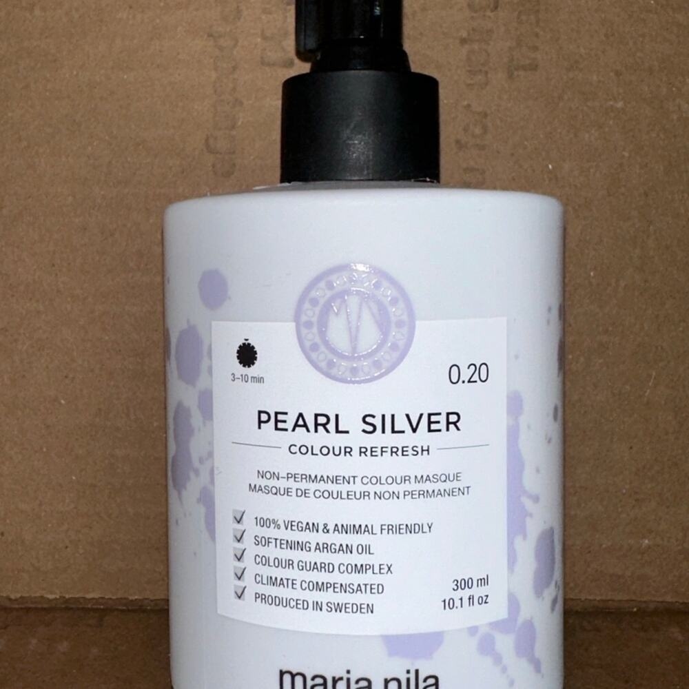 Maria Nila Pearl Silver Colour Refresh Non-Permanent Hair Masque 300ml 10.1oz